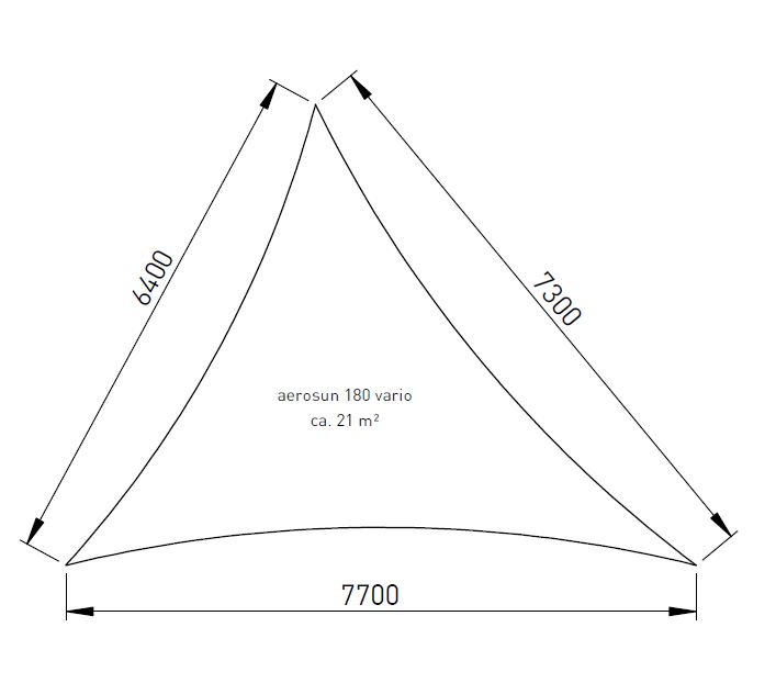 aeronautec 3- Punkt Segel (Dreieck) , wasserdicht und sturmsicher